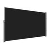 VEVOR Retractable Side Awning, 71''x 118'' Aluminum Outdoor Privacy Screen, 280g Polyester Water-proof Retractable Patio Screen, UV 30+ Room Divider Wind Screen for Patio, Backyard, Balcony, Black