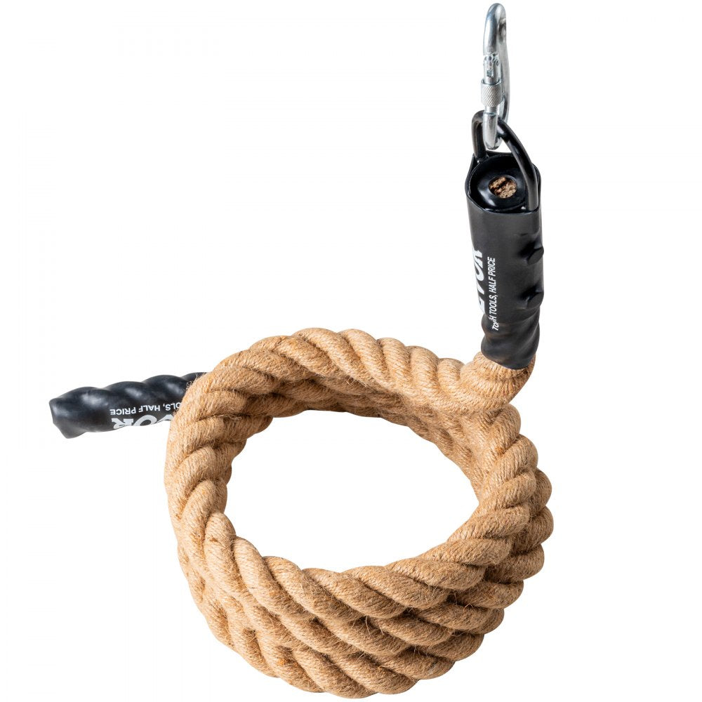 VEVOR Gym Climbing Rope, 1.5" Diameter 10 ft Length Gym Fitness Training Rope, Gym Exercise Workout Rope for Adults, Climbing Rope for Fitness and Strength Training, Climbing Exercise, Home Workout