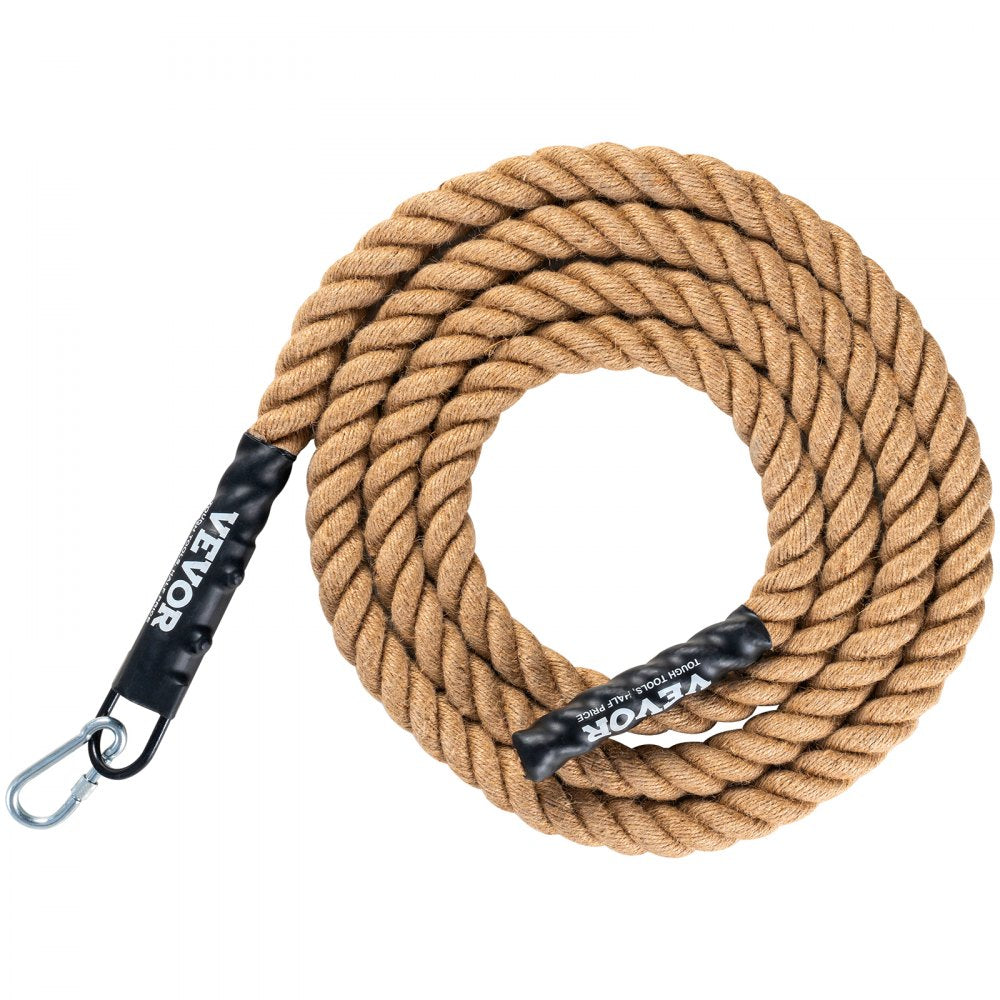 VEVOR Gym Climbing Rope, 1.5" Diameter 15 ft Length Gym Fitness Training Rope, Gym Exercise Workout Rope for Adults, Climbing Rope for Fitness and Strength Training, Climbing Exercise, Home Workout