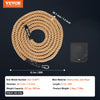 VEVOR Gym Climbing Rope, 1.5" Diameter 20 ft Length Gym Fitness Training Rope, Gym Exercise Workout Rope for Adults, Climbing Rope for Fitness and Strength Training, Climbing Exercise, Home Workout