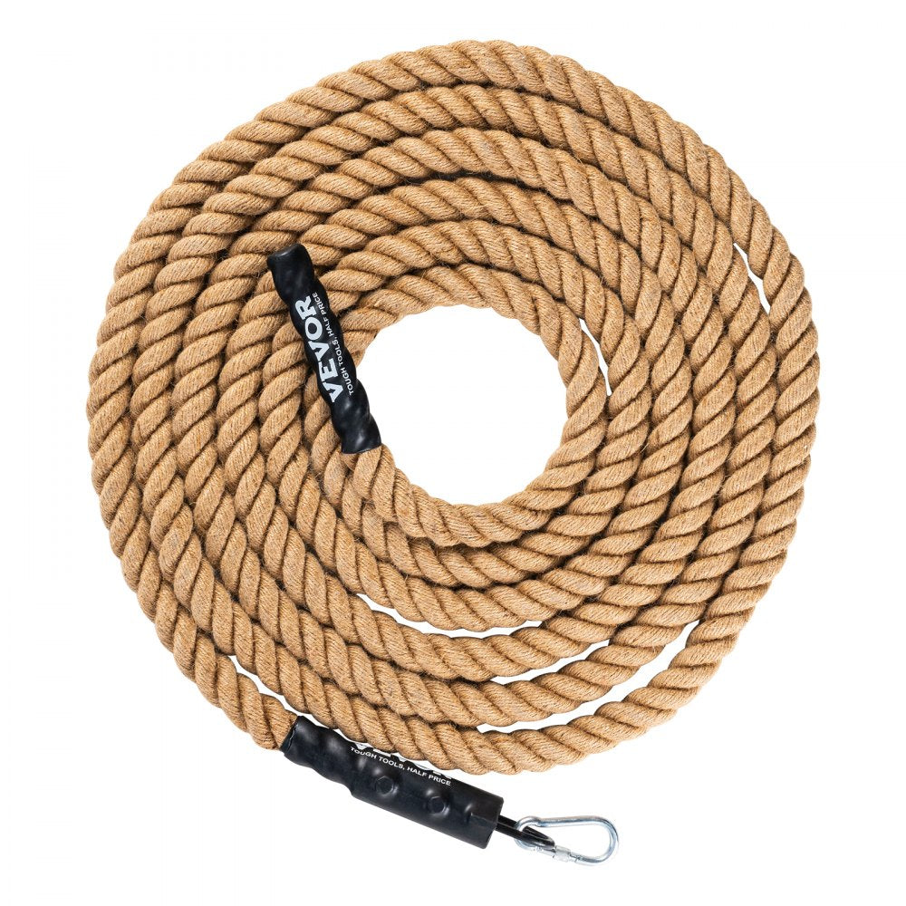 VEVOR Gym Climbing Rope, 1.5" Diameter 20 ft Length Gym Fitness Training Rope, Gym Exercise Workout Rope for Adults, Climbing Rope for Fitness and Strength Training, Climbing Exercise, Home Workout