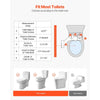 VEVOR Bidet Attachment for Toilet, Self-Cleaning Bidet Toilet Seat Attachment - Dual Retractable Nozzles, Adjustable Water Pressure, Easily Installed Cold Water Sprayer for Rear Feminine Wash, White