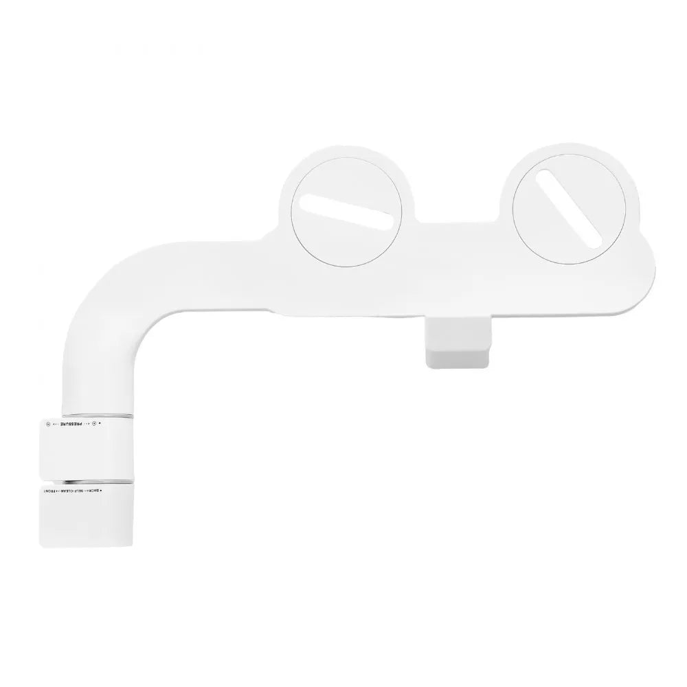 VEVOR Bidet Attachment for Toilet, Self-Cleaning Bidet Toilet Seat Attachment - Dual Retractable Nozzles, Adjustable Water Pressure, Easily Installed Cold Water Sprayer for Rear Feminine Wash, White