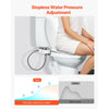 VEVOR Bidet Attachment for Toilet, Non-Electric Bidet Toilet Seat Attachment - Dual Retractable Nozzles, Adjustable Water Pressure,  Easily Installed Cold Water Sprayer for Rear Feminine Wash, White
