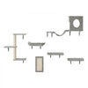 VEVOR Wall Mounted Cat Shelves, Cat Wall Shelves and Perches with Jumping Boards, Hammock, Sofa, Cat Tree & Cat Grip, Cat Furniture and Shelves up to 40 lbs for Sleeping, Playing, Climbing, Set of 6
