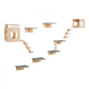VEVOR Wall Mounted Cat Shelves, Cat Wall Shelves and Perches with Jumping Boards, Cat Beds, Hammocks & Cat Tree, Cat Furniture and Shelves up to 40 lbs for Sleeping, Playing, Climbing, Set of 9