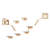VEVOR Wall Mounted Cat Shelves, Cat Wall Shelves and Perches with Jumping Boards, Cat Beds, Hammocks & Cat Tree, Cat Furniture and Shelves up to 40 lbs for Sleeping, Playing, Climbing, Set of 9