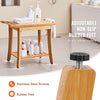 VEVOR Bamboo Shower Bench, 24 x 13.8 x 18.9 in, Waterproof Shower Stool Chair with Storage Shelf Handle, 300 lbs Load Capacity Spa Bath Seat Organizer, for Adults Seniors Women Elderly Indoor Outdoor