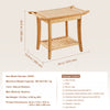 VEVOR Bamboo Shower Bench, 24 x 13.8 x 18.9 in, Waterproof Shower Stool Chair with Storage Shelf Handle, 300 lbs Load Capacity Spa Bath Seat Organizer, for Adults Seniors Women Elderly Indoor Outdoor