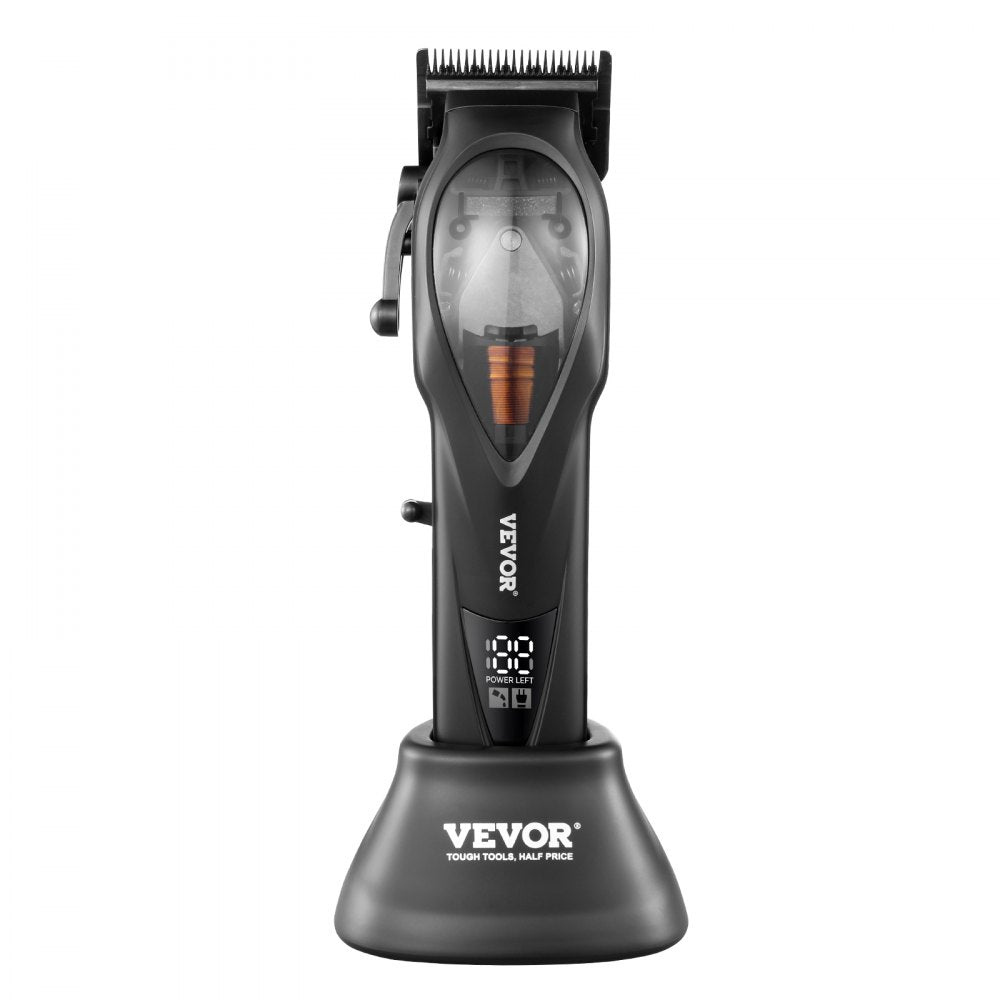 VEVOR Hair Clipper for Men with Magnetic Motor 10000RPM, Cordless Barber Clipper with DLC Fade Blade, Men's Hair Cutting Grooming Kit with 8 Guide Combs for Home Barber, Ideal Gift for Man