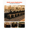 VEVOR Stretch Spandex Folding Chair Covers, Universal Fitted Arched Front Cover, Removable Washable Protective Slipcovers, for Wedding, Holiday, Banquet, Party, Celebration, Dining (50PCS Black)