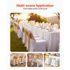 VEVOR Stretch Spandex Folding Chair Covers, Universal Fitted Chair Cover, Removable Washable Protective Slipcovers, for Wedding, Holiday, Banquet, Party, Celebration, Dining (12PCS White)