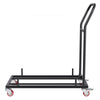 VEVOR Folding Chair Dolly, Iron Commercial Cart with 12 Chairs Capacity, Folding Chairs Rack Trolley with 4 Casters, Storage Transport Dolly for Flat Stacking Plastic Resin and Wood Chairs, Black