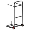 VEVOR Folding Chair Rack, 100 LBS Capacity, Heavy-duty Chair Cart for Hanging 10 Chairs, Multi-Function Metal Chair Storage Dolly with Rubber Wheels, Push-Style Chair Holder, Matte Black