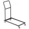 VEVOR Folding Chair Rack, 300 LBS Capacity, L-shape Vertical Placement Chair Cart for 25 Chairs, Heavy-duty Metal Chair Storage Dolly with Rubber Wheels, Multi-Function Chair Holder, Matte Black