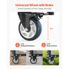 VEVOR Folding Chair Rack, 400 LBS Capacity, Heavy-duty Chair Cart for 5 Tables+14 Chairs, Chair Storage Dolly Chair Holder w/ Swivel Casters and Locking Wheels,for Party Event,Hotel, Matte Black