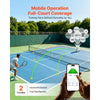 VEVOR Tennis Ball Machine,2H Runtimeand150 Ball Capacity Auto Ball Launcher, for Beginners and Pro Practice Training, with App Remote Control, Spin Control, 2 Training Modes, and Speeds up to 80MPH
