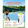 VEVOR Tennis Ball Machine,4H Runtimeand110 Ball Capacity Auto Ball Launcher, for Beginners and Pro Practice Training, with App Remote Control, Spin Control, 21 Training Modes, and Speeds up to 75MPH