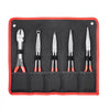 VEVOR 5-Piece Needle Nose Pliers, 11 in Long Needle Nose Pliers Set, Diagonal Cutting Pliers, 45°/ 90° Bent Nose Plier, Round Nose Plier, Long Nose Plier, Professional Pliers Set with Storage Bag
