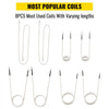 VEVOR Induction Heater Inductor Coil Kits, Magnetic Mini Induction Heater Kit, Flameless Heat Accessories 8pcs, Heat Resistant Induction Heater Tool with Flexibility For Removing Rusty Bolts and Nuts