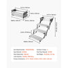 VEVOR RV Steps, 3-Step, 440 lbs Load Capacity, Manual Retractable RV Stairs, Telescopic Folding Aluminum Alloy Camper Steps, Steel Frame Non-Slip Entry Stairs for Camper Van Motorhome Travel Trailer