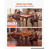 VEVOR Board Game Table 2-in-1 Gaming and Dining Table 63 x 39.4 x 30 in, Roomy for 6 Players, with Removable Tabletop, Leather Gaming Mat, 6 Cup Holders & Sliding Trays, 440LBS Solid Wood Support