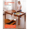 VEVOR Board Game Table 2-in-1 Gaming and Dining Table 63 x 39.4 x 30 in, Roomy for 6 Players, with Removable Tabletop, Leather Gaming Mat, 6 Cup Holders & Sliding Trays, 440LBS Solid Wood Support