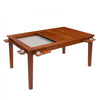 VEVOR Board Game Table 2-in-1 Gaming and Dining Table 63 x 39.4 x 30 in, Roomy for 6 Players, with Removable Tabletop, Leather Gaming Mat, 6 Cup Holders & Sliding Trays, 440LBS Solid Wood Support