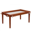 VEVOR Board Game Table 2-in-1 Gaming and Dining Table 63 x 39.4 x 30 in, Roomy for 6 Players, with Removable Tabletop, Leather Gaming Mat, 6 Cup Holders & Sliding Trays, 440LBS Solid Wood Support