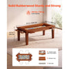 VEVOR Board Game Table 2-in-1 Gaming and Dining Table 47.2 x 23.6 x 17.7 in, Roomy for 4 Players, with Removable Tabletop, Leather Gaming Mat, 4 Cup Holders & Sliding Trays, 300LBS Solid Wood Support