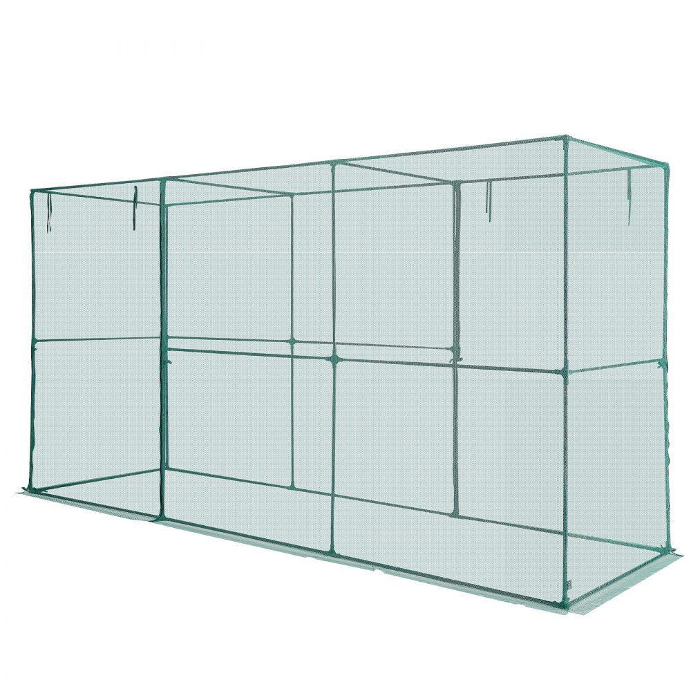VEVOR Crop Cage, 11.6 x 3.9 x 6.3 ft Plant Protection Tent with Zippered Door, Wind-Resistant Tall Crop Cage, Easy to Install, Outdoor Raised Bed Cover, Tomato Plant Netting for Garden Patio Lawn