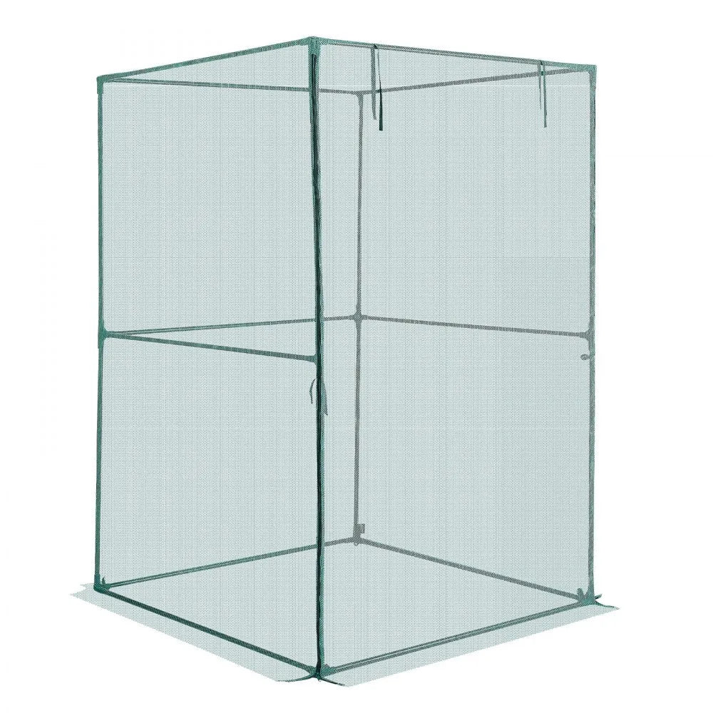 VEVOR Crop Cage, 3.9 x 3.9 x 5.9 ft Plant Protection Tent with Zippered Door, Wind-Resistant Tall Crop Cage, Easy to Install, Outdoor Raised Bed Cover, Tomato Plant Netting for Garden Patio Lawn
