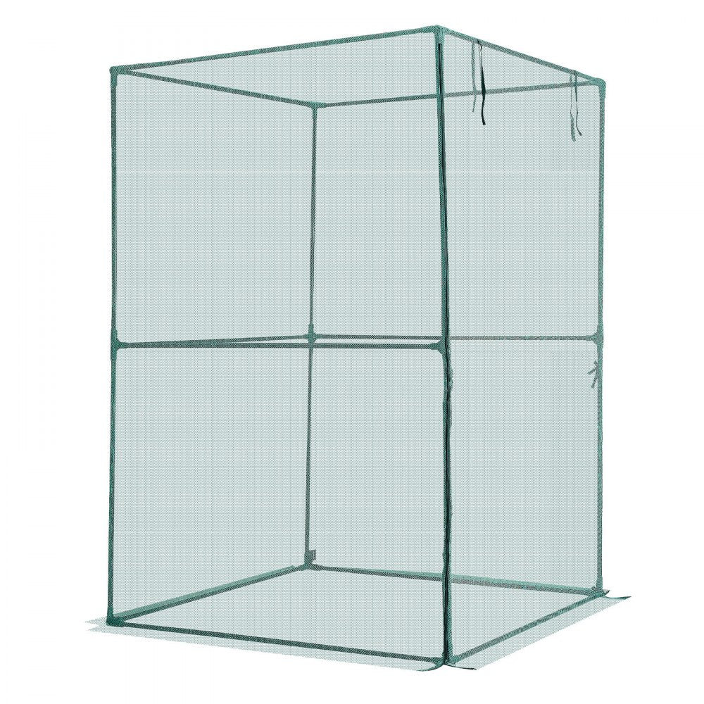 VEVOR Crop Cage, 3.9 x 3.9 x 5.9 ft Plant Protection Tent with Zippered Door, Wind-Resistant Tall Crop Cage, Easy to Install, Outdoor Raised Bed Cover, Tomato Plant Netting for Garden Patio Lawn