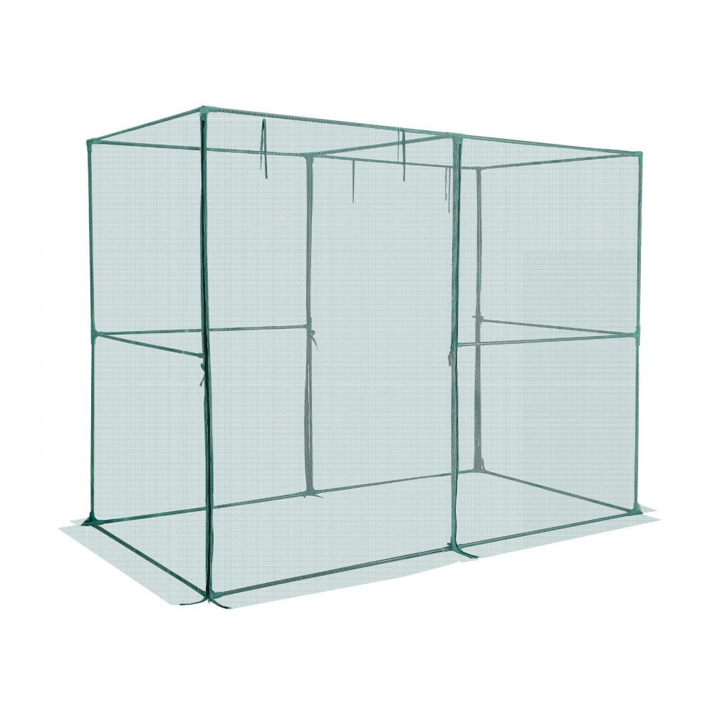VEVOR Crop Cage, 7.8 x 3.9 x 5.9 ft Plant Protection Tent with Zippered Door, Wind-Resistant Tall Crop Cage, Easy to Install, Outdoor Raised Bed Cover, Tomato Plant Netting for Garden Patio Lawn