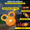 VEVOR Snatch Block, 11T/25,000 LBS Working Load Limit, Heavy Duty Winch Pulley for 0.55\"/14 mm Synthetic Rope or Soft Shackles, Off-Road Recovery Accessories for Tractor, Truck, ATV & UTV, 2 Packs