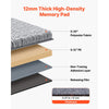 VEVOR Carpet Tiles 18x18 inch, 10 Pack Carpet Square Rug Detachable & Damage-free, Self Adhesive Home Floor Soft Plush Padded for 22.5sq.ft Coverage, Easy DIY for Living Room & Bedroom, Gray
