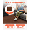 VEVOR Carpet Tiles 24x24 inch, 20 Pack Peel and Stick Carpet Square Rug, Self Adhesive Commercial Floor Soft Padded for Seamless Cover 80sq.ft², Easy DIY Replacement for Living Room Office,Dark Brown