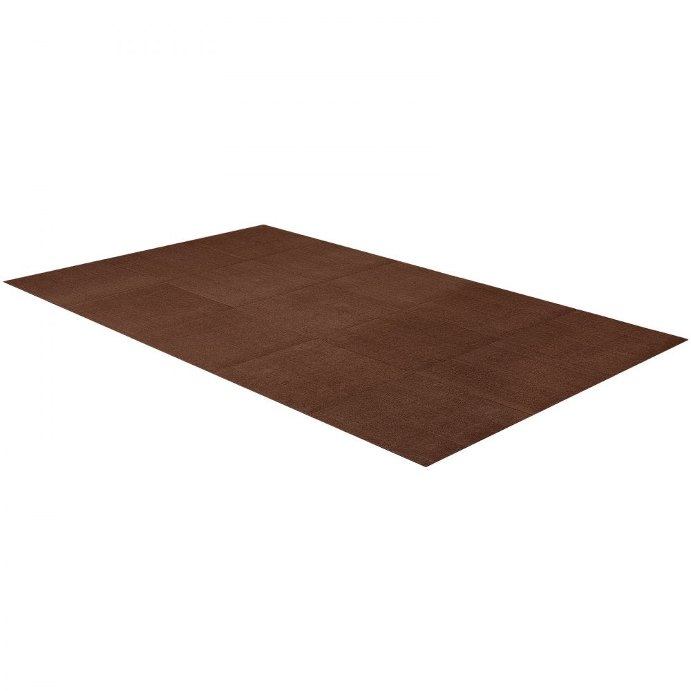 VEVOR Carpet Tiles 24x24 inch, 20 Pack Peel and Stick Carpet Square Rug, Self Adhesive Commercial Floor Soft Padded for Seamless Cover 80sq.ft², Easy DIY Replacement for Living Room Office,Dark Brown