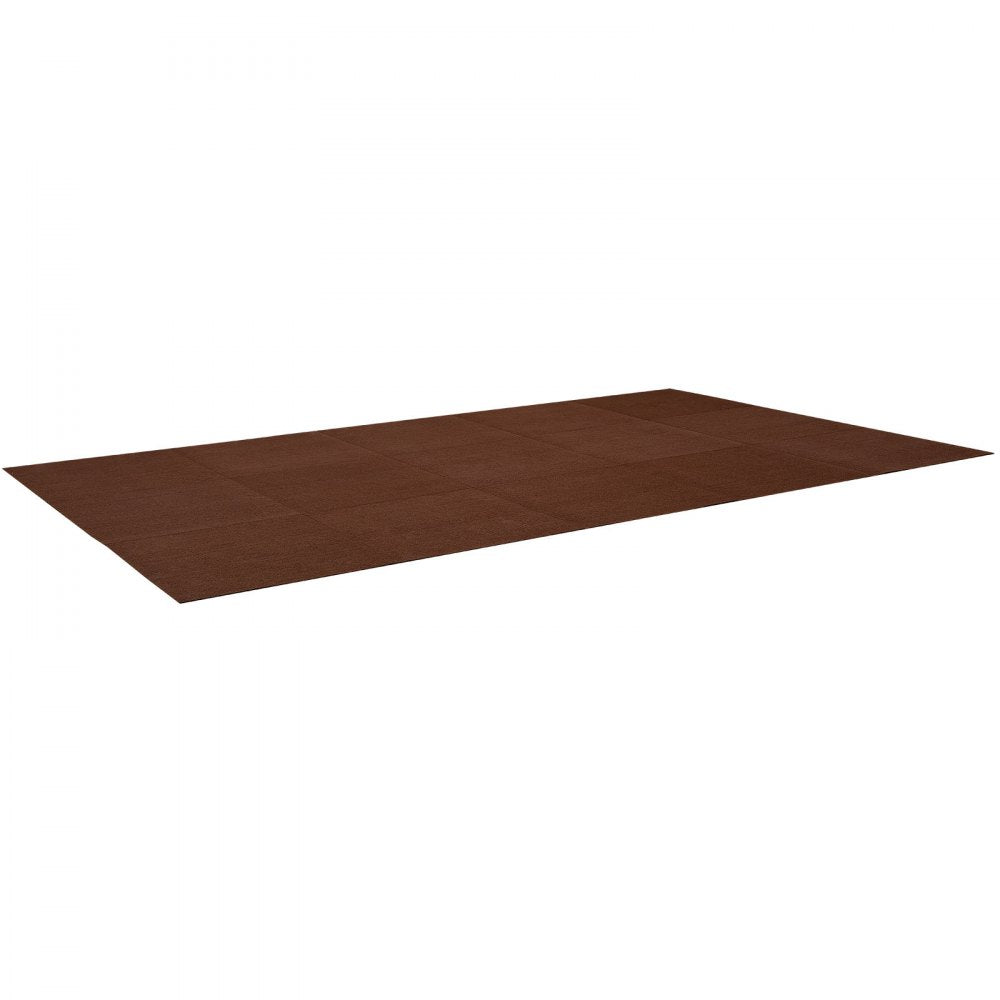 VEVOR Carpet Tiles 24x24 inch, 20 Pack Peel and Stick Carpet Square Rug, Self Adhesive Commercial Floor Soft Padded for Seamless Cover 80sq.ft², Easy DIY Replacement for Living Room Office,Dark Brown