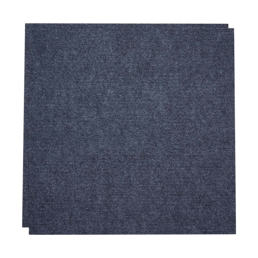 VEVOR Carpet Tiles 24x24 inch, 15 Pack Peel and Stick Carpet Square Rug, Self Adhesive Commercial Floor Soft Padded for Seamless Cover 60sq.ft², Easy DIY Replacement for Living Room Office,Gray