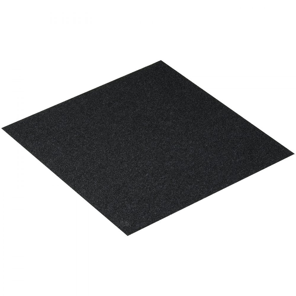 VEVOR Carpet Tiles Peel and Stick, 24” x 24” Squares Self Adhesive Carpet Floor Tile, Soft Padded Carpet Tiles, Easy Install DIY for Bedroom Living Room Indoor Outdoor (15Tiles, Carbon Black)