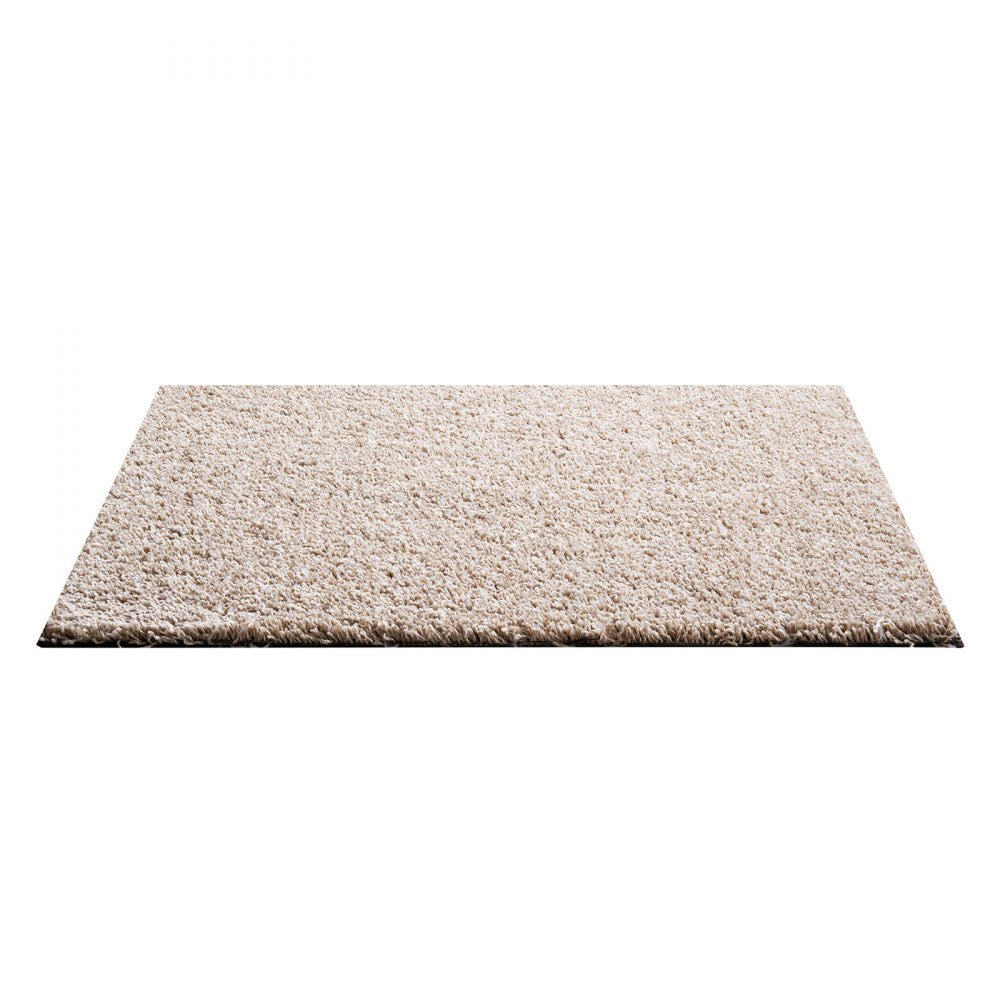 VEVOR Carpet Tiles 18x18 inch, 10 Pack Carpet Square Rug Detachable & Damage-free, Self Adhesive Home Floor Soft Plush Padded for 22.5sq.ft Coverage, Easy DIY for Living Room & Bedroom, Light Brown