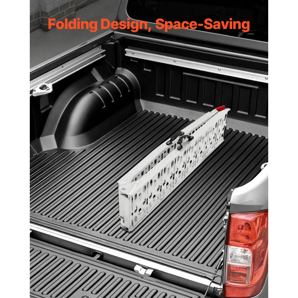 VEVOR Aluminum Ramps, 750 lbs, 1Pcs Heavy-duty Ramps with Wider Ramp Surface, Universal Stable Loading Ramp with Handles, Fit for Motorcycle, Electric Bicycle, Bicycle, etc.