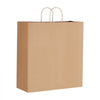 VEVOR Kraft Paper Bags with Handles, 100Pcs 18 x 7 x 19 in, Large Paper Grocery Bags, Reusable & 100% Recycled Take-Out Sacks, Plain Party Bag Bulk for Birthday, Wedding, Business, Goody, Brown