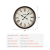 VEVOR Wall Clock, 20 in Wall Clock Roman Numerals, Battery Operated Non Ticking Silent Classic Decorative Round Clocks, for Living Room Bedroom Office Kitchen Dining Room Home Decor Farmhouse, Brown