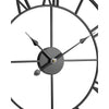 VEVOR Wall Clock, 24 in Wall Clock Roman Numerals, Battery Operated Non Ticking Silent Classic Decorative Round Clocks, for Living Room Bedroom Office Kitchen Dining Room Home Decor Farmhouse, Black