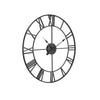 VEVOR Wall Clock, 24 in Wall Clock Roman Numerals, Battery Operated Non Ticking Silent Classic Decorative Round Clocks, for Living Room Bedroom Office Kitchen Dining Room Home Decor Farmhouse, Black