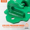 VEVOR 3/8" Tractor Bucket Hooks with Tie Down Ring, Grade 70 Forged Steel 2 Pack Bolt-On Grab Hook with Back Plates Work Well for Tractor Bucket RV UTV Truck Maximum Break Strength 15,000 lbs, Green