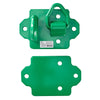 VEVOR 3/8" Tractor Bucket Hooks with Tie Down Ring, Grade 70 Forged Steel 2 Pack Bolt-On Grab Hook with Back Plates Work Well for Tractor Bucket RV UTV Truck Maximum Break Strength 15,000 lbs, Green