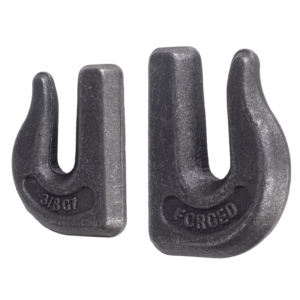 VEVOR Weld-on Grab Chain Hooks 3/8" Heavy Duty Tow Hook G70 Forged Steel 6 Packs Tractor Hook Weldable Compatible for Tractor Bucket, Crane, Chain Hoist, Forklift, Maximum Break Strength 15,000 lbs